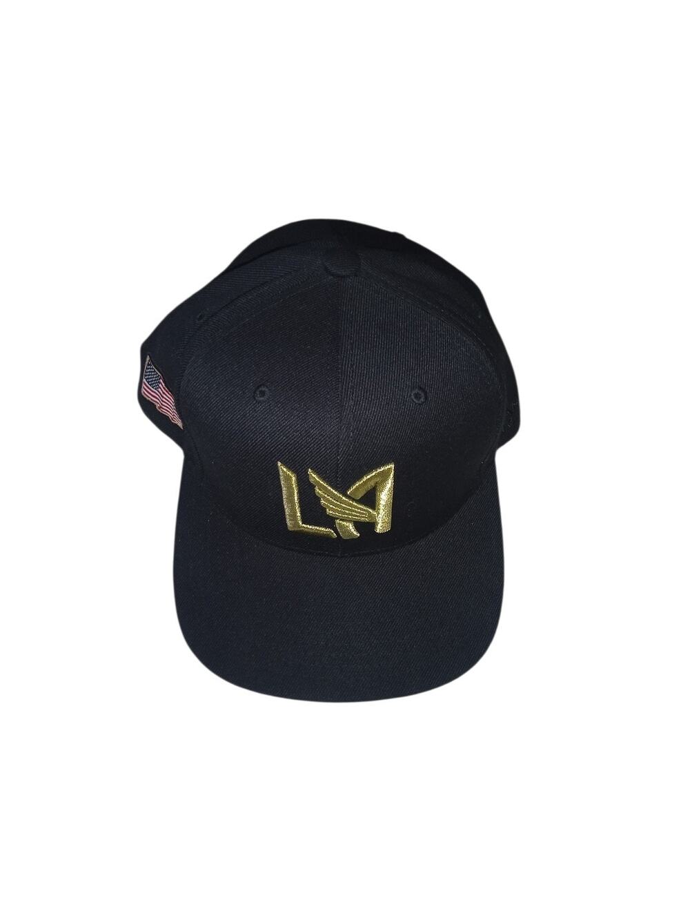 Mitchel & Ness LAFC Los Angeles Football Club Snapback Hat Black Rare USA Flag
